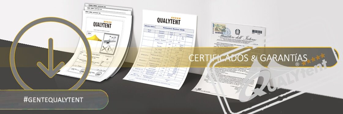 Certificados Tendas dobráveis Qualytent