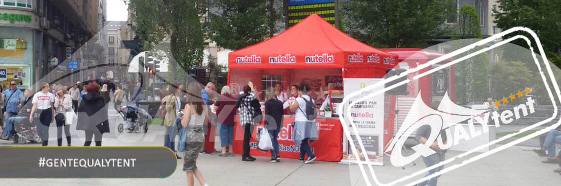 Tenda promocional dobrável personalizada Nutella