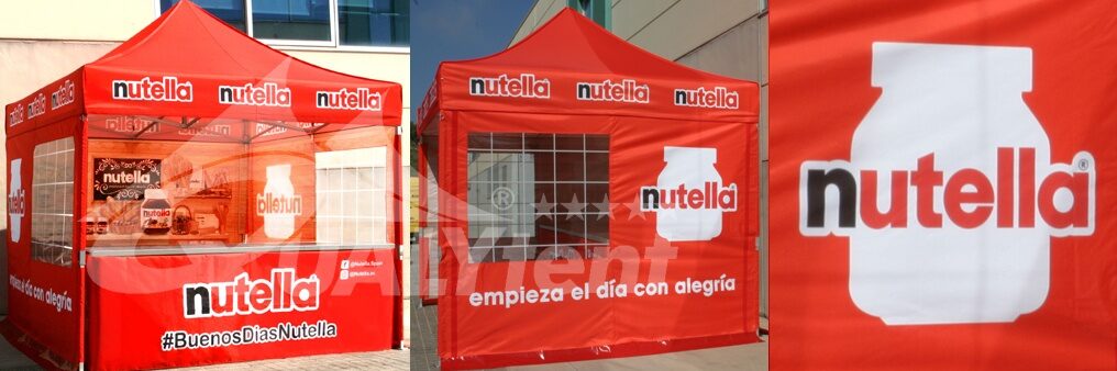 Tendas dobraveis full print Nutella