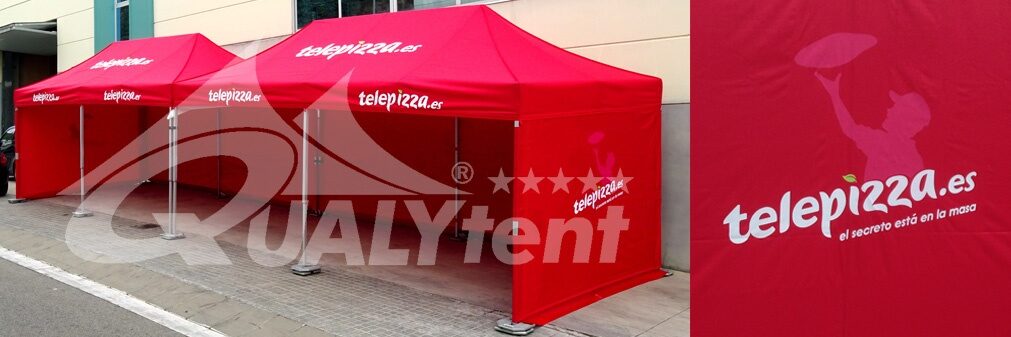 Tendas dobráveis personalizadas para Telepizza Tendas dobráveis personalizadas para Telepizza