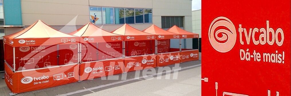 Tendas dobráveis ​​Premium 3x3m personalizadas para TV Cabo