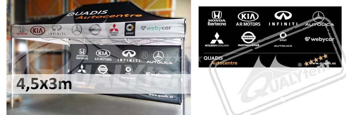 Tendas dobráveis Qualytent 3x4.5m Premium