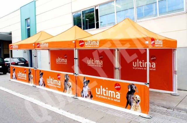 Tendas dobráveis full print de 3x3m