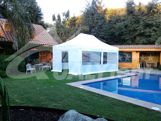 Tenda dobrável de 6x4m de cor branca