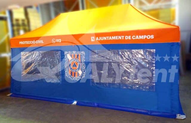 Tenda dobrável de 4x8m Qualytent com paredes Rescue