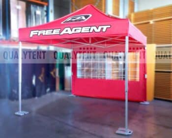 Tenda dobrável vermelha de 3x3m Qualytent S-45 Premium