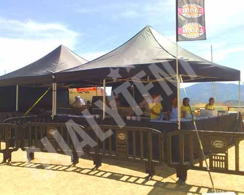 Tendas dobráveis de 5x5m pretas da Qualytent