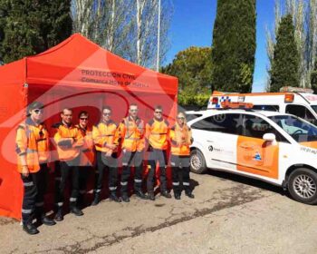 Tenda dobrável de 3x3m Rescue para a Proteção Civil da Comarca Hoya de Huéca